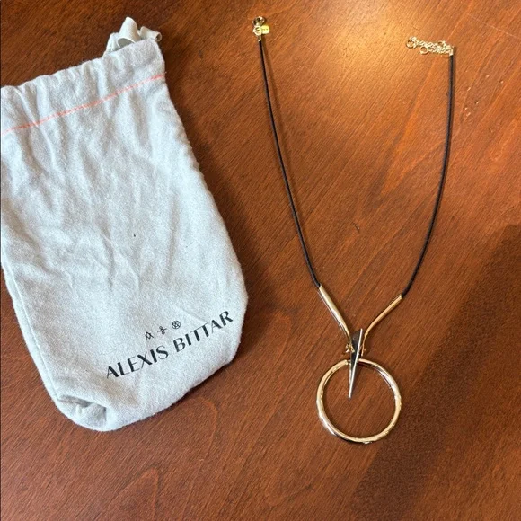 Alexis Bittar | Gold and Black Pendant Necklace - Picture 1 of 7